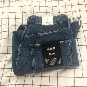 NWT AGolde Riley High Rise Straight Jeans